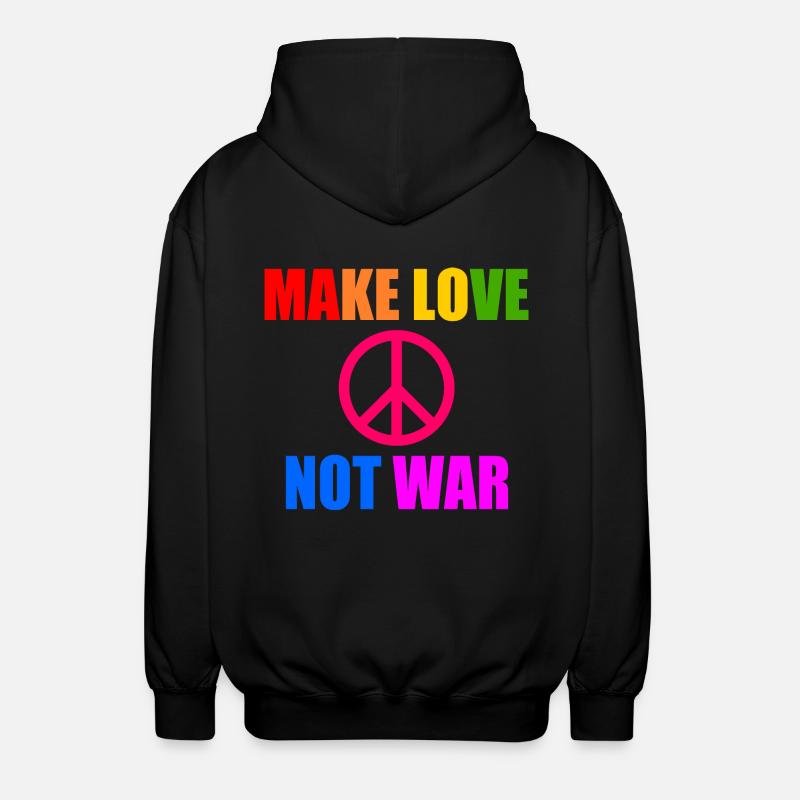 Make love not war - Veste à capuche unisexe - noir