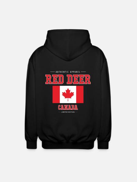 Red Deer - Unisex Hooded Jacket - black