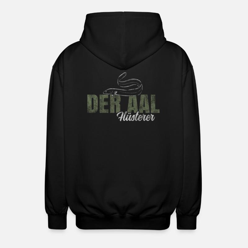 Der Aal Flüsterer - Unisex Kapuzenjacke - Schwarz