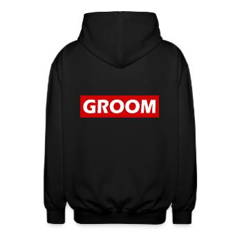Groom - Unisex Kapuzenjacke - Schwarz - Hinten - AI Model Male 185 light (185cm)