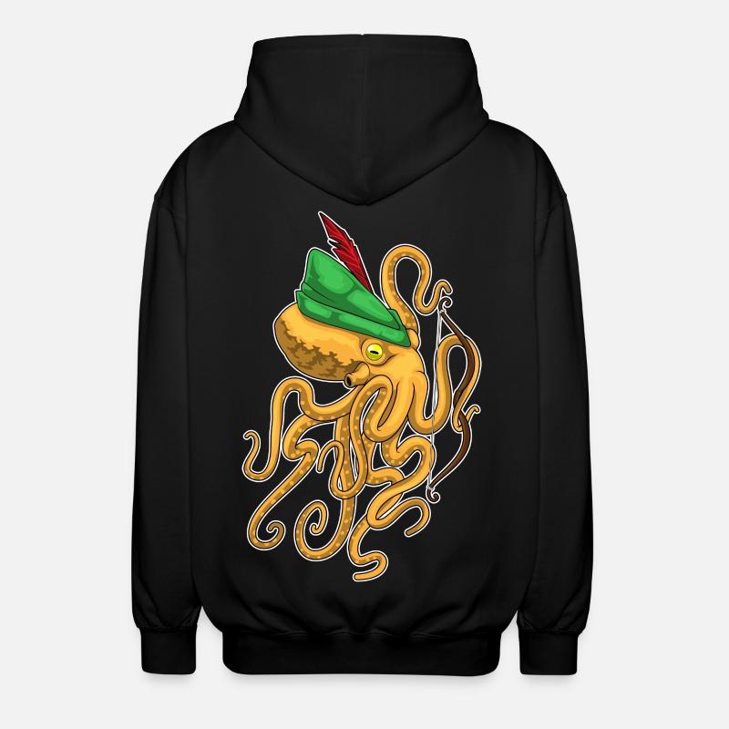 Octopus Archer Bow - Veste à capuche unisexe - noir