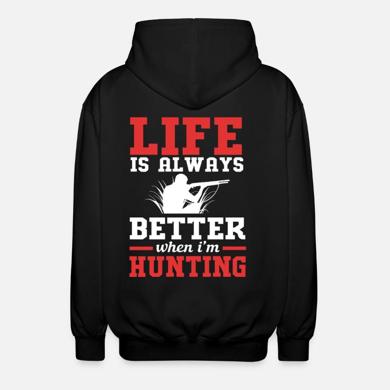 Crocodile Hunting Hunter Hunting - Unisex Hooded Jacket - black
