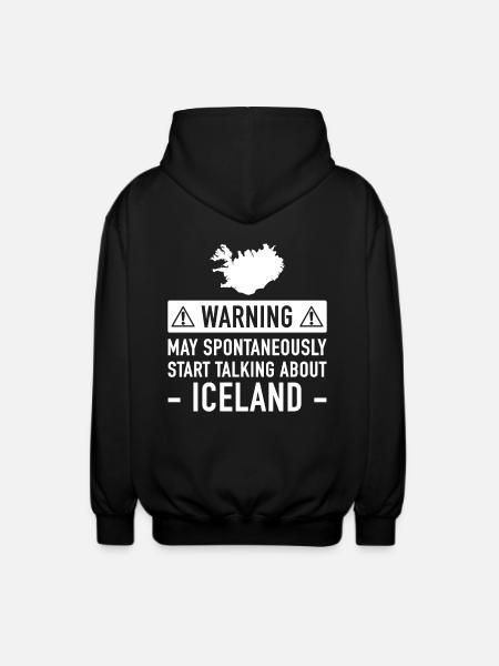 Funny Iceland Gift Idea - Unisex Hooded Jacket - black