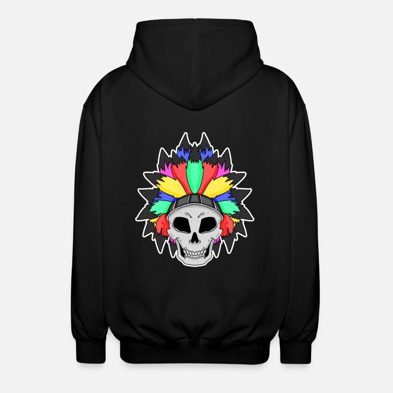 Crâne arc-en-ciel LGBT - Veste à capuche unisexe - noir