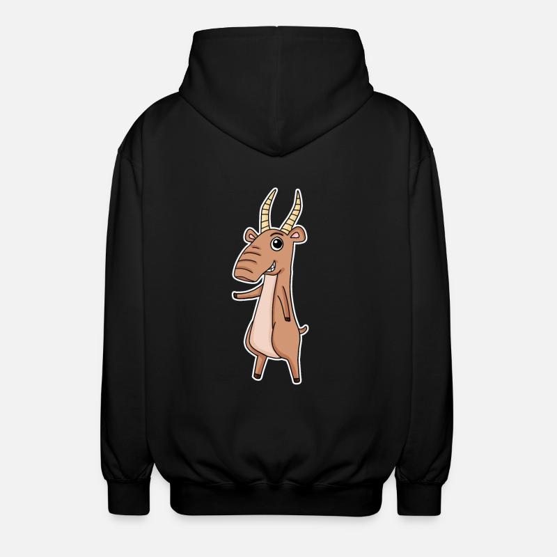Antilope - Unisex Kapuzenjacke - Schwarz