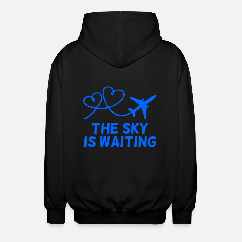 Flugzeug Pilot Spruch Geschenk - Unisex Kapuzenjacke - Schwarz