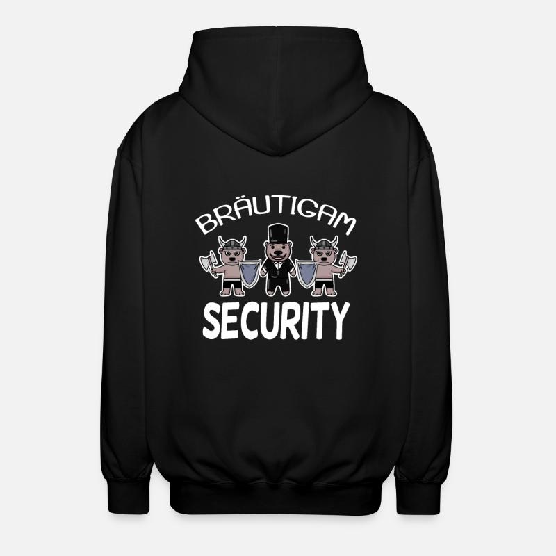 Bräutigam Security Wikinger - Unisex Kapuzenjacke - Schwarz