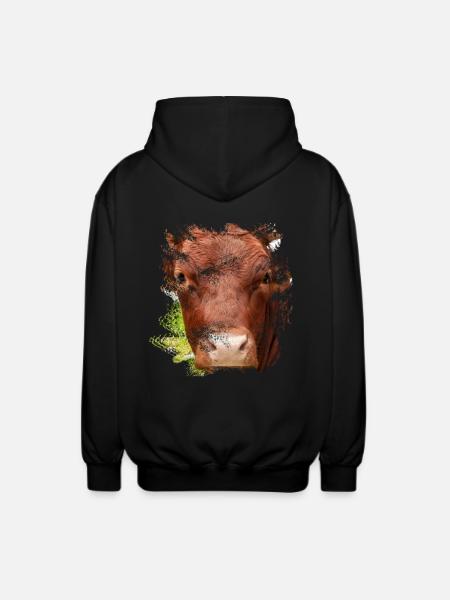 The Pinzgauer cattle cattle - Unisex Hooded Jacket - black
