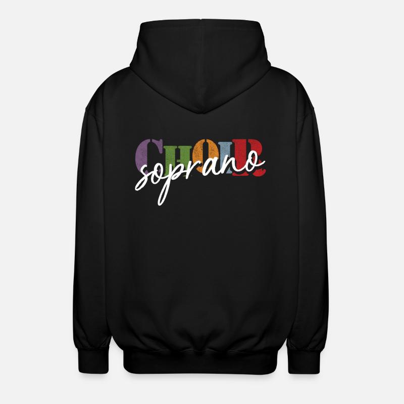 Chorale Soprano Chanteuse - Veste à capuche unisexe - noir