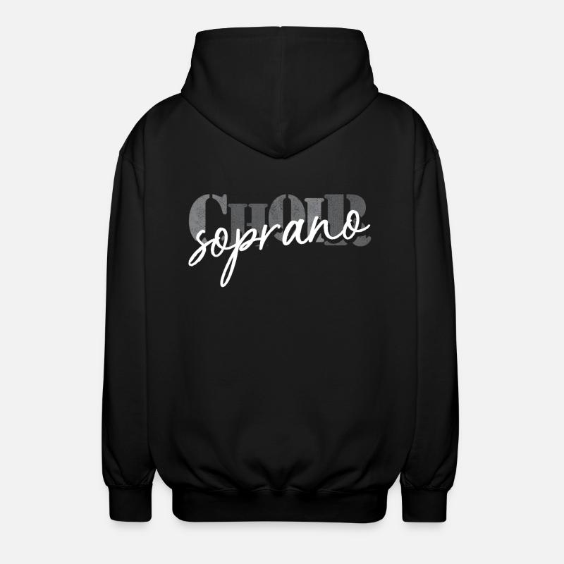 Chorale Chanteuse soprano - Veste à capuche unisexe - noir