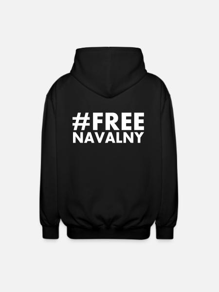 Free navalny - Unisex Hooded Jacket - black