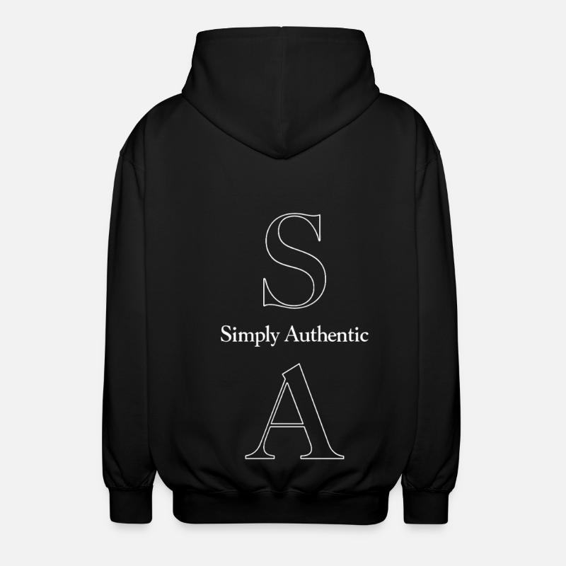 Simply Authentic Statement Spruch - Unisex Kapuzenjacke - Schwarz