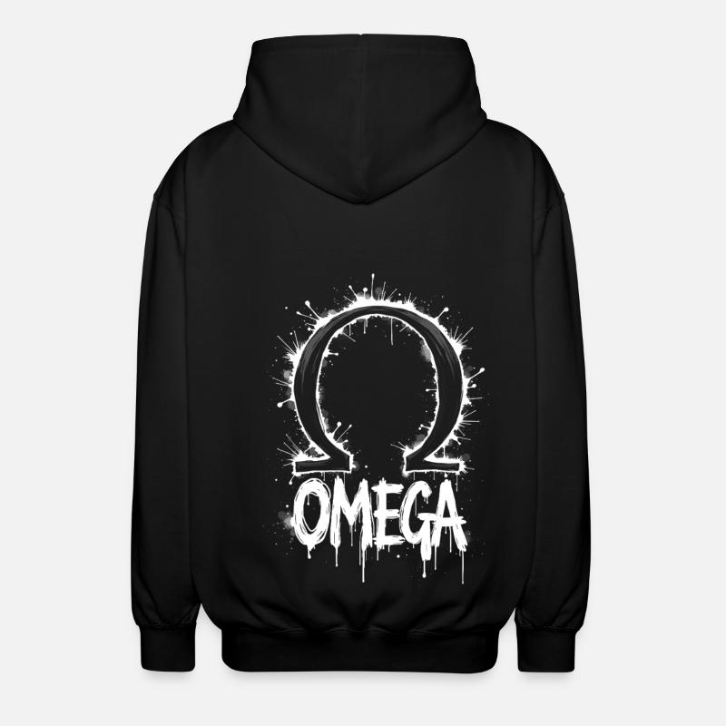 Omega Symbol Splash - Unisex Kapuzenjacke - Schwarz