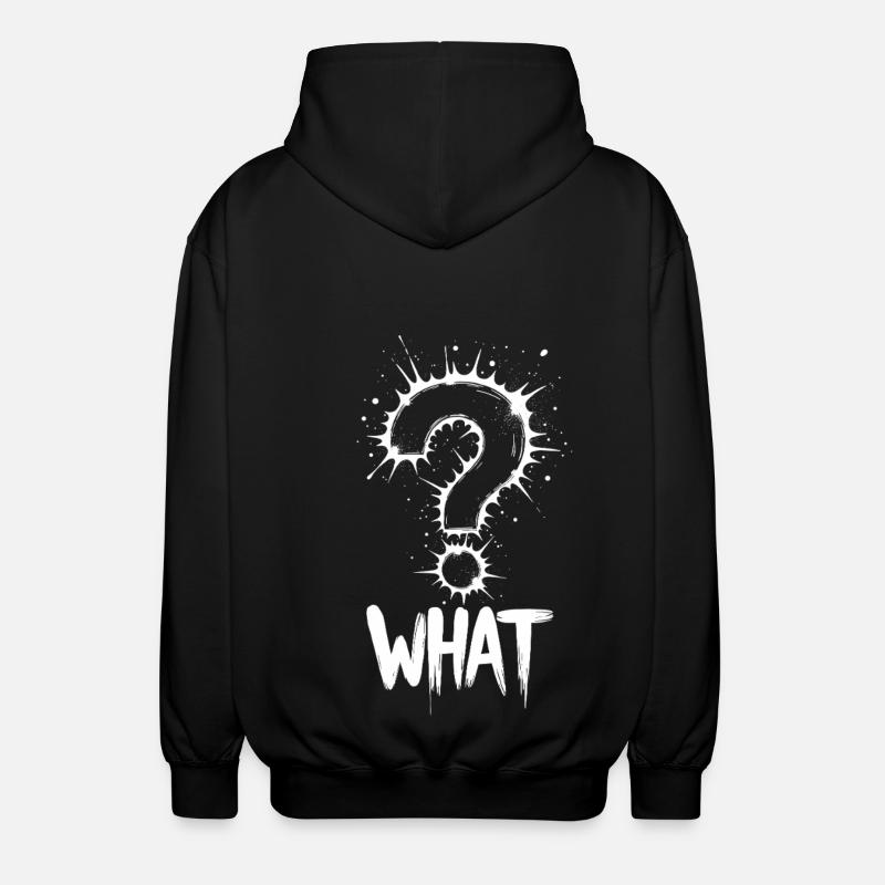 Quel point d’interrogation Splash - Veste à capuche unisexe - noir