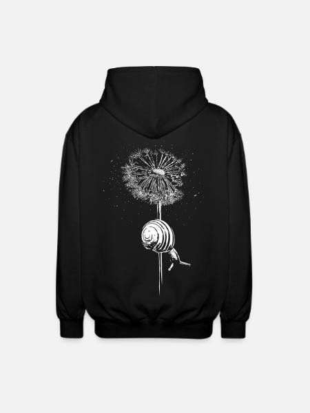 Dandelion Dandelion Snail - Unisex Hooded Jacket - black