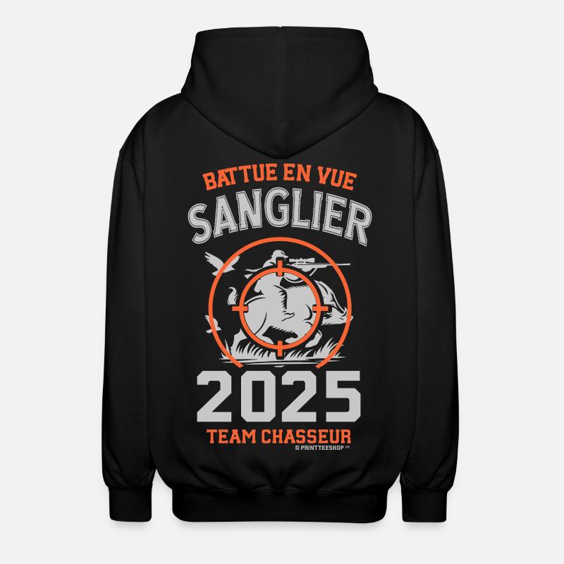 Driven Boar 2025 Hunter-Ausrüstung - Unisex Kapuzenjacke - Schwarz
