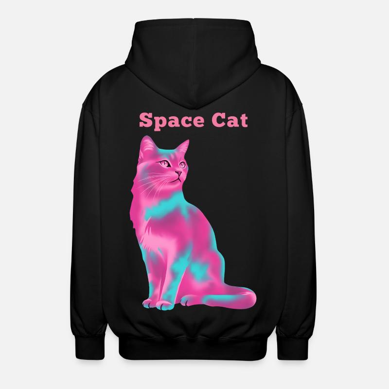 Chat de l’espace - Veste à capuche unisexe - noir