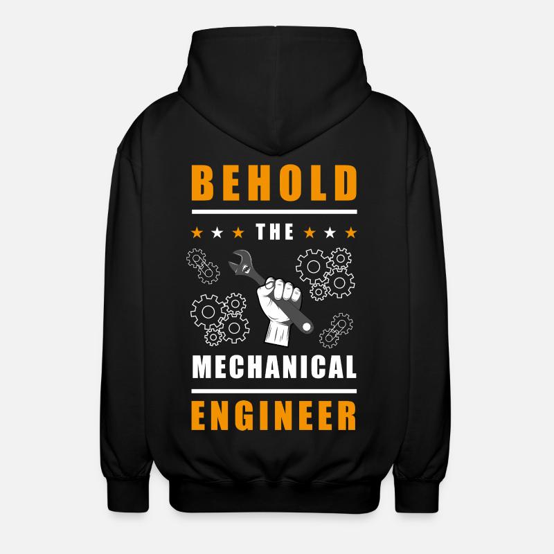 Mechanical Engineer Design - Unisex Hooded Jacket - black