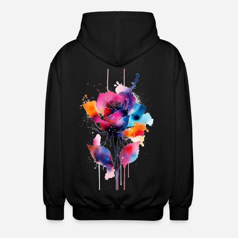 fleur - Veste à capuche unisexe - noir