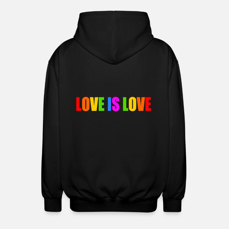 Love is love - Veste à capuche unisexe - noir
