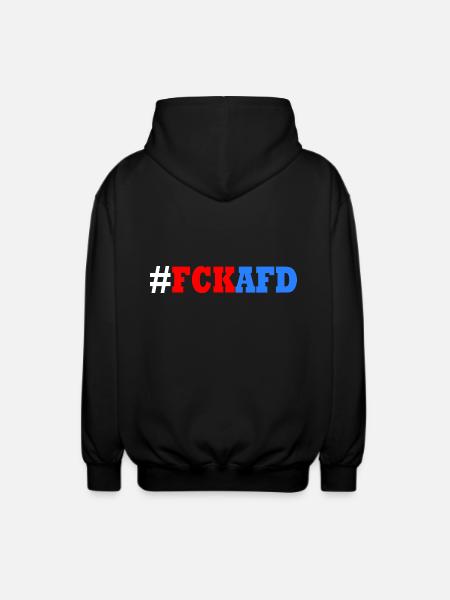 Fck afd - Unisex Kapuzenjacke - Schwarz
