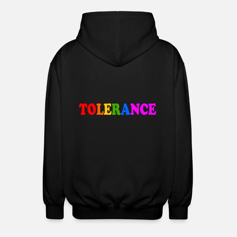 Tolerance - Unisex Hooded Jacket - black