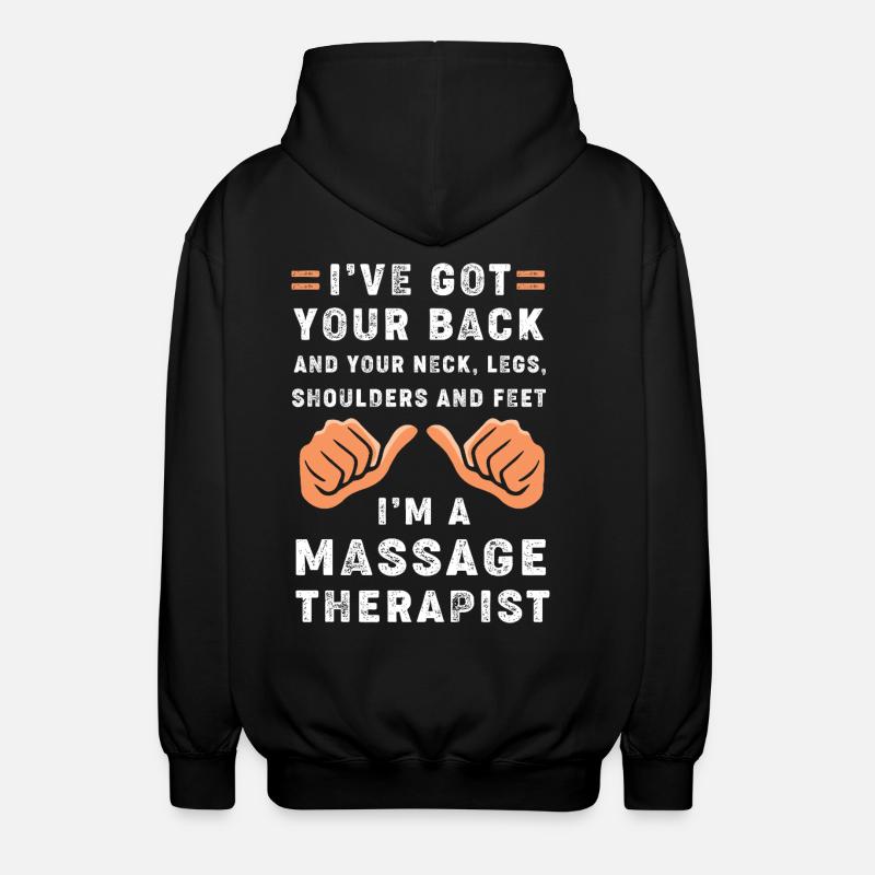 Naturopath Masseur Masseuse Massage - Unisex Hooded Jacket - black