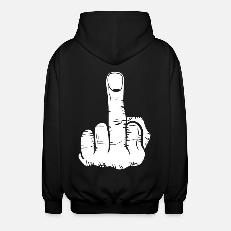 Mittelfinger! Geschenk - Unisex Kapuzenjacke - Schwarz