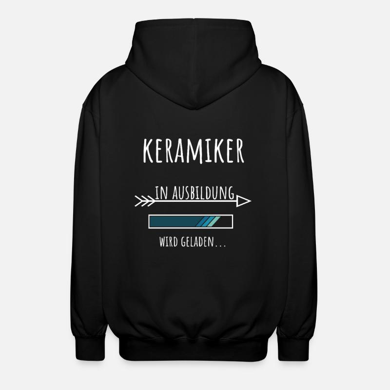 Keramiker Ausbildung Beruf Geschenk - Unisex Kapuzenjacke - Schwarz