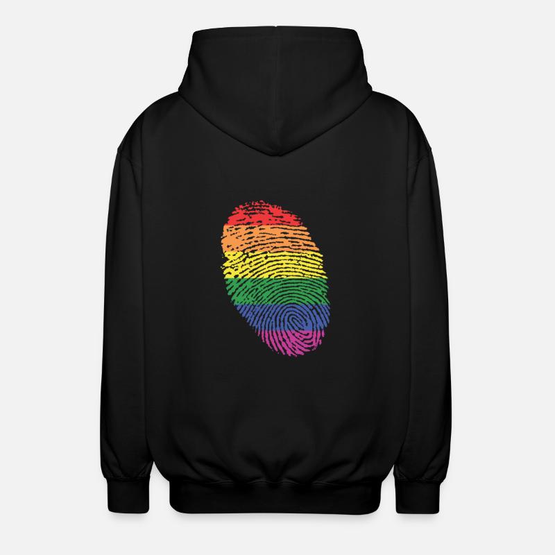 Drapeau arc-en-ciel - Veste à capuche unisexe - noir