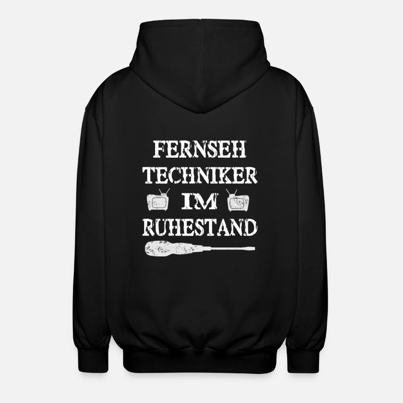 Fernsehtechniker - Unisex Kapuzenjacke - Schwarz