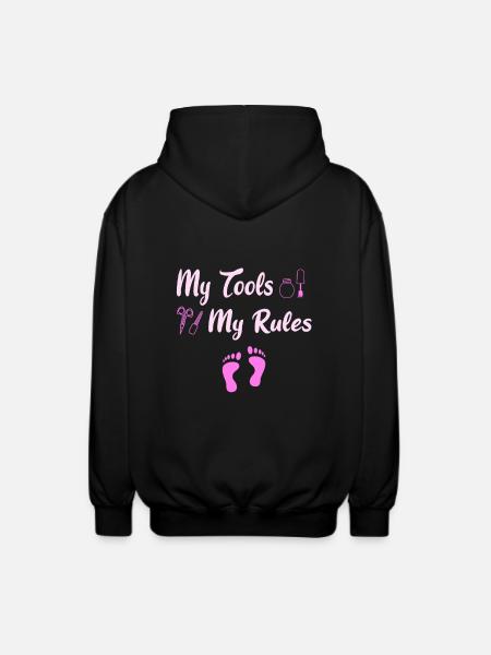 Foot care nail care - Unisex Hooded Jacket - black
