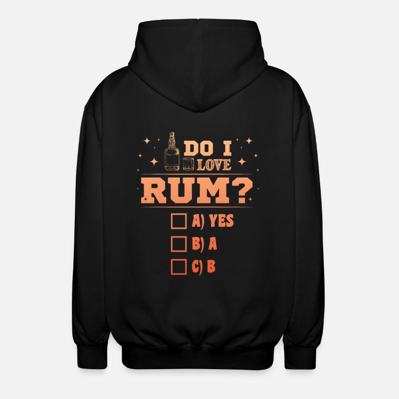 Rum Trinker - Unisex Kapuzenjacke - Schwarz