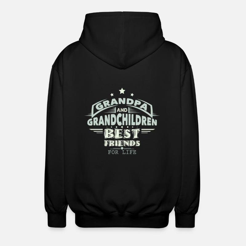 Grand-père et petits-enfants - Veste à capuche unisexe - noir