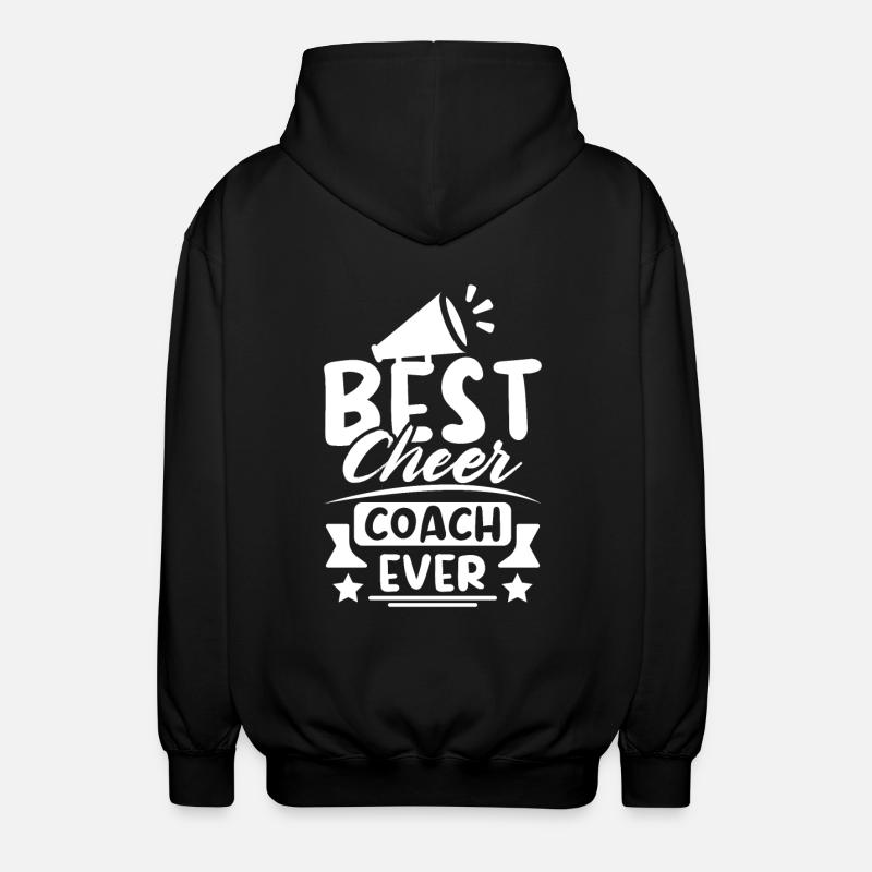Best cheer coach ever - Unisex Hooded Jacket - black