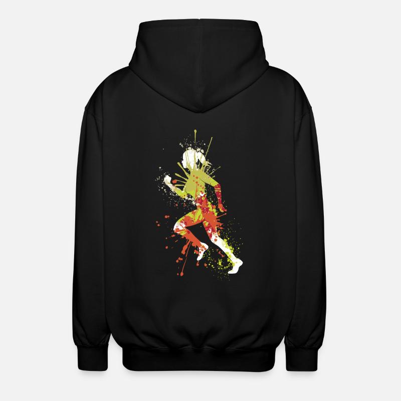 Splash Running Jogging Girl - Veste à capuche unisexe - noir