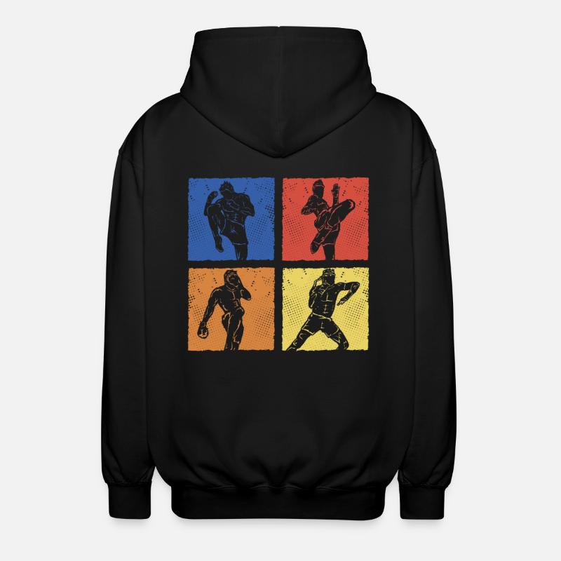 Muay Thai - Unisex Kapuzenjacke - Schwarz
