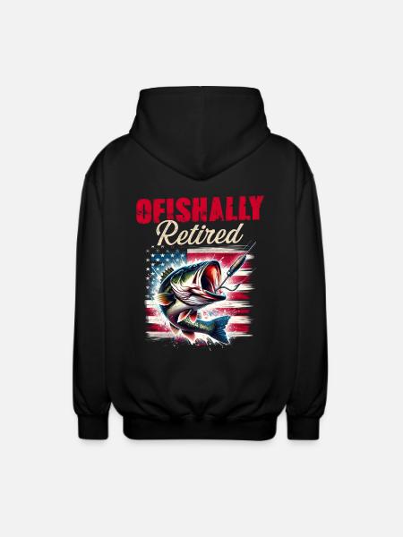 Ofishally Retired - Unisex Hooded Jacket - black