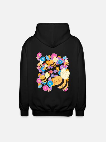 Bijen Hommel Insect Bij Kinderen Kind - Uniseks zip hoodie - zwart