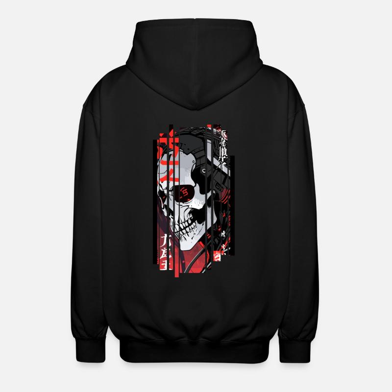 Cyborg crane noir kanji - Veste à capuche unisexe - noir