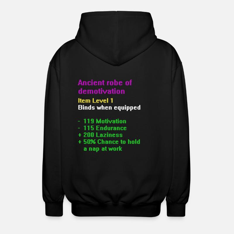 Robe der Demotivation - Unisex Kapuzenjacke - Schwarz