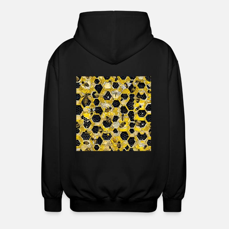 Inside the Beehive - Unisex Hooded Jacket - black