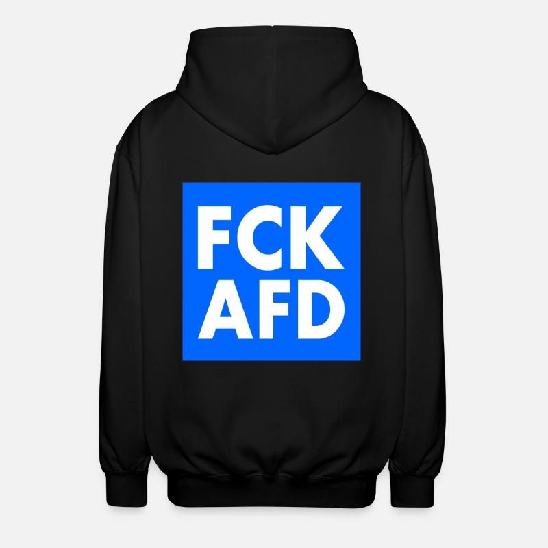 Fck afd - Unisex Kapuzenjacke - Schwarz