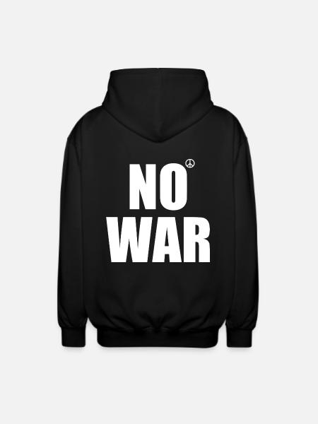 No war - Unisex Hooded Jacket - black