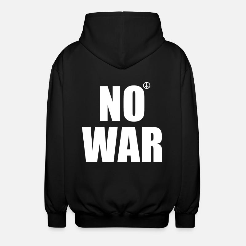 No war - Unisex Kapuzenjacke - Schwarz