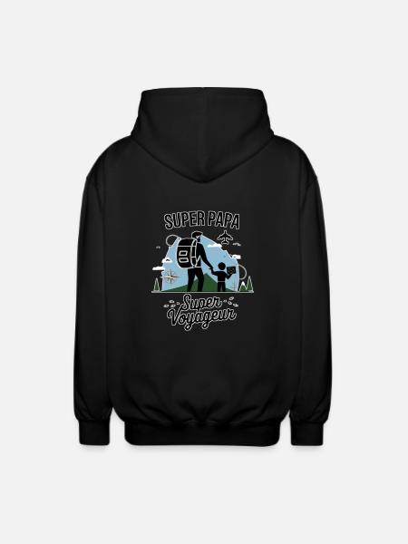 Super Papa voyageur - Veste à capuche unisexe - noir