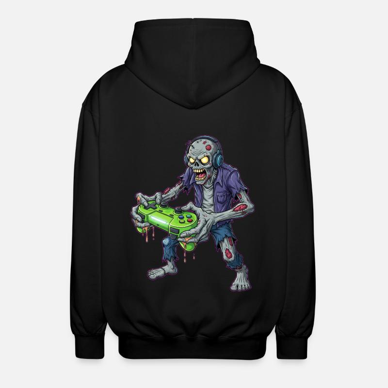 Zombie Zocker Power Retro Gamer - Veste à capuche unisexe - noir