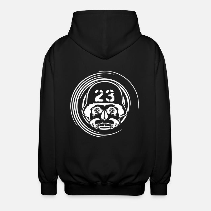Skull tekno 23 - Unisex Hooded Jacket - black