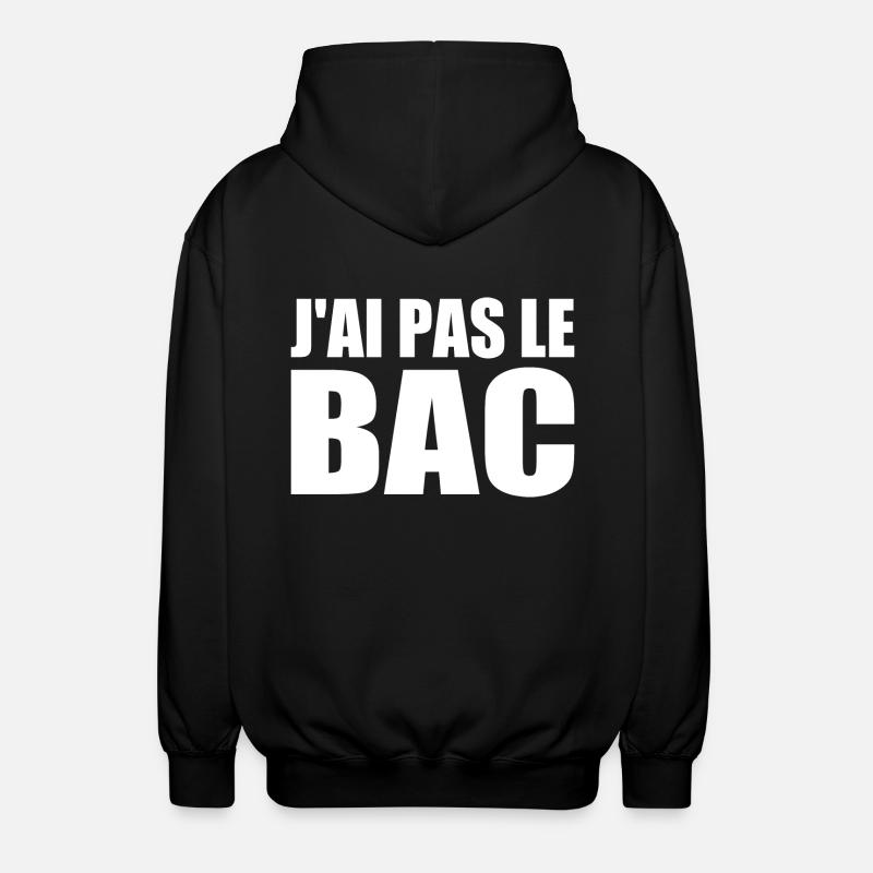 j'ai pas le bac - Veste à capuche unisexe - noir