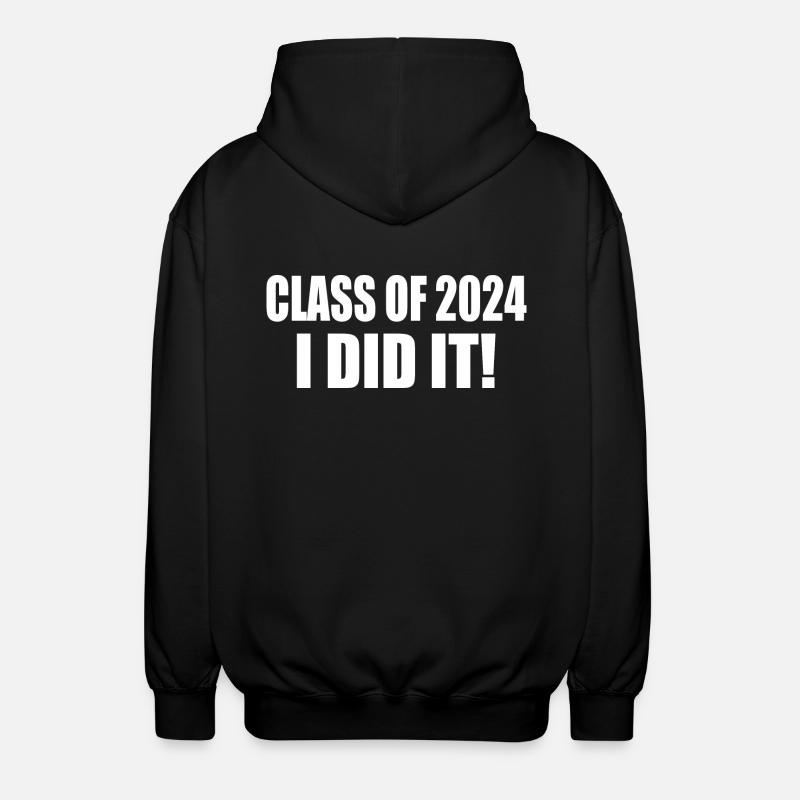 class of 2024 - Unisex Kapuzenjacke - Schwarz